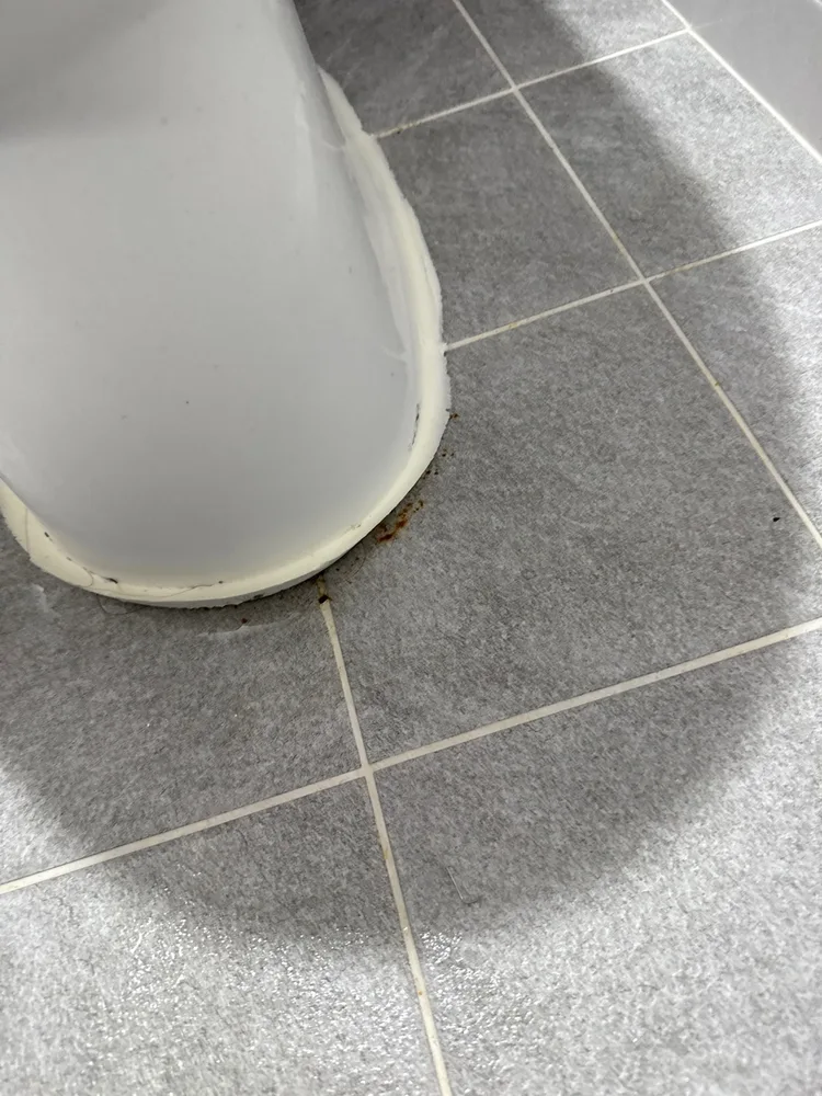 금천 화장실 문틀 하단 곰팡이 실리콘 시공 전 사진